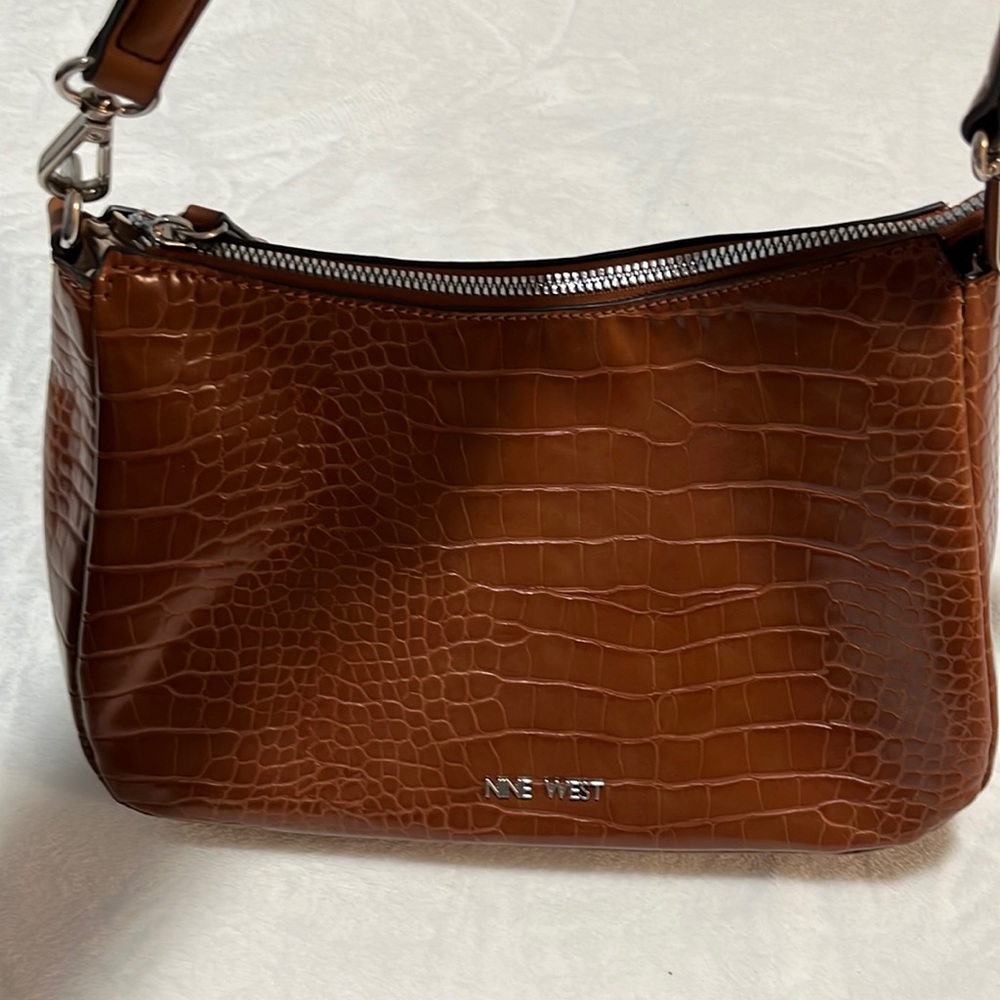 Nine West Faux Alligator Print Purse